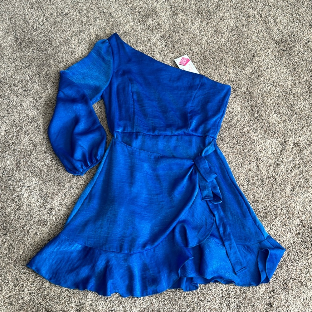 One Shoulder Wrap Dress